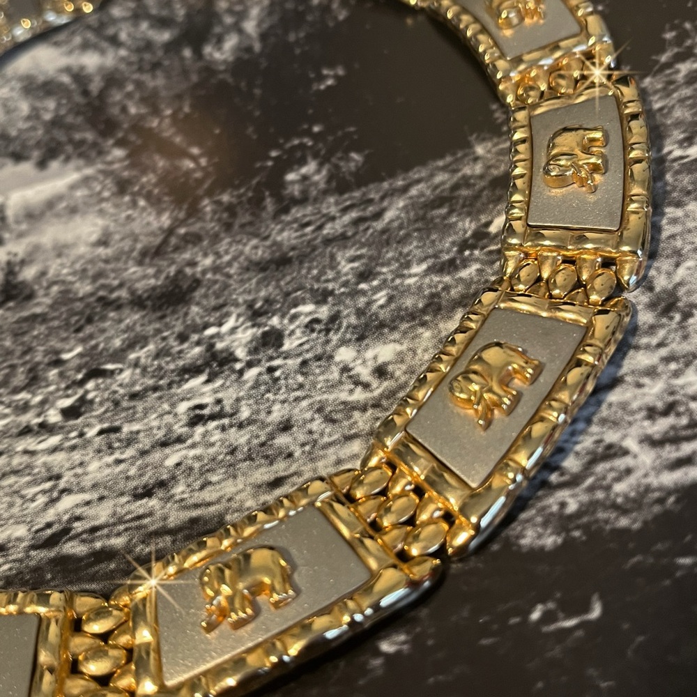 Vintage elephant collar necklace